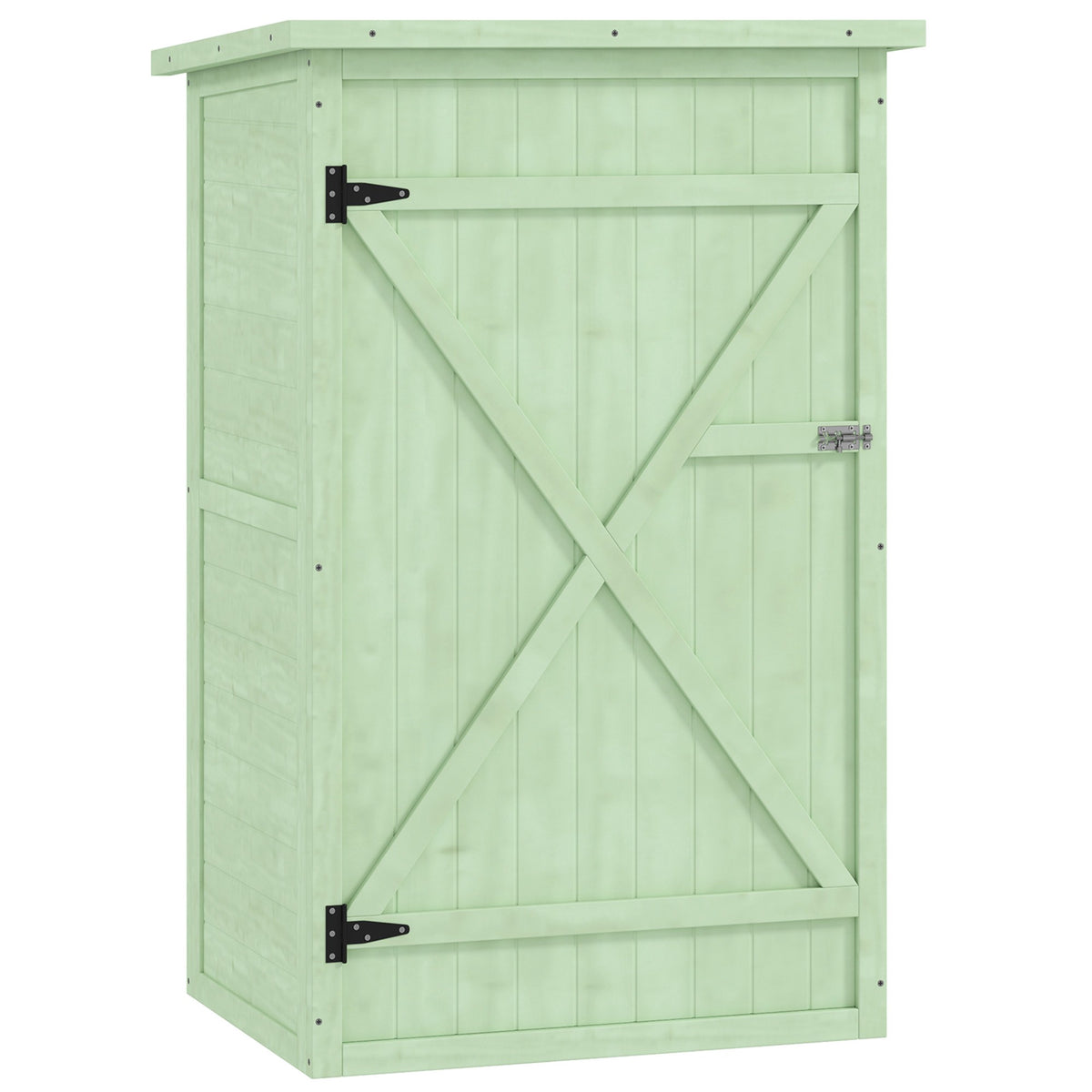 Wooden Garden Shed with Shelves, Lockable, 75x56x115 cm