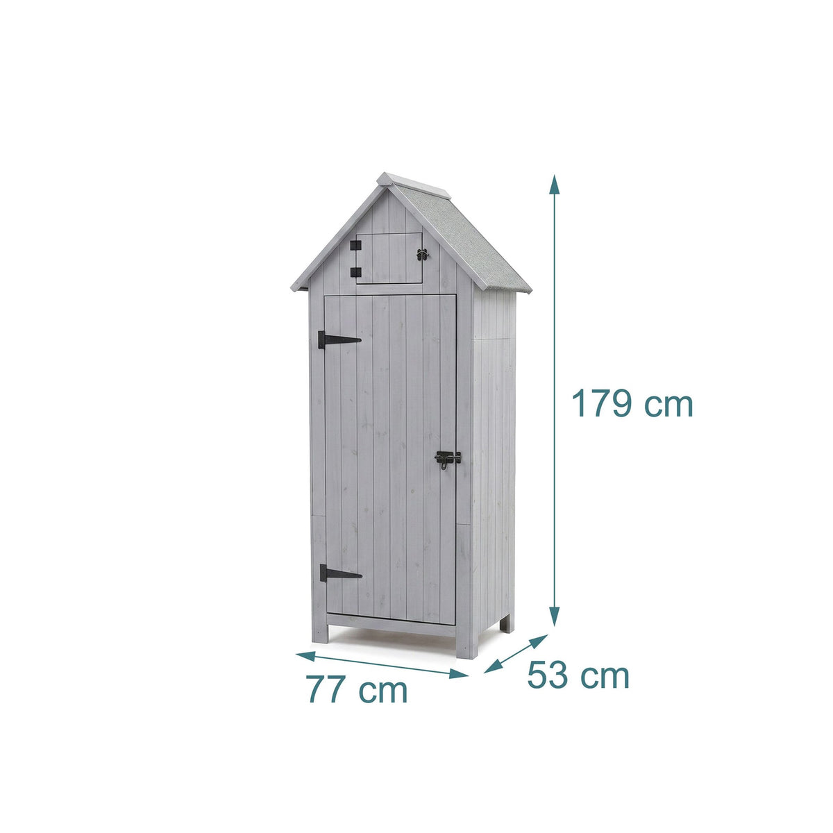 Wooden Garden Shed with Shelves and Roof Storage