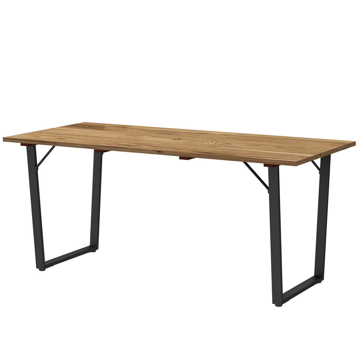 Wooden Garden Table 175x80 cm Weatherproof Balcony Table with Umbrella Hole Buffet Table Camping Table for 6 People Patio Table Outdoor Dining Table for Garden, Terrace Balcony Brown |