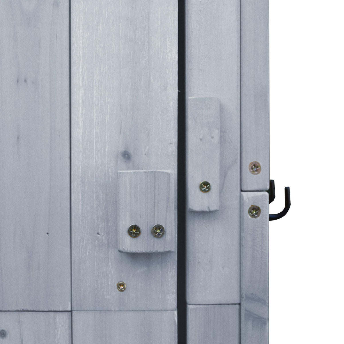 Wooden Garden Tool Shed with Shelves and Weatherproof Roof