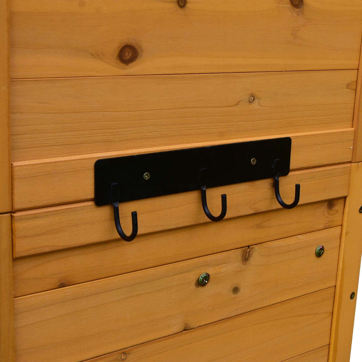 Wooden Garden Tool Shed with Shelves and Weatherproof Roof