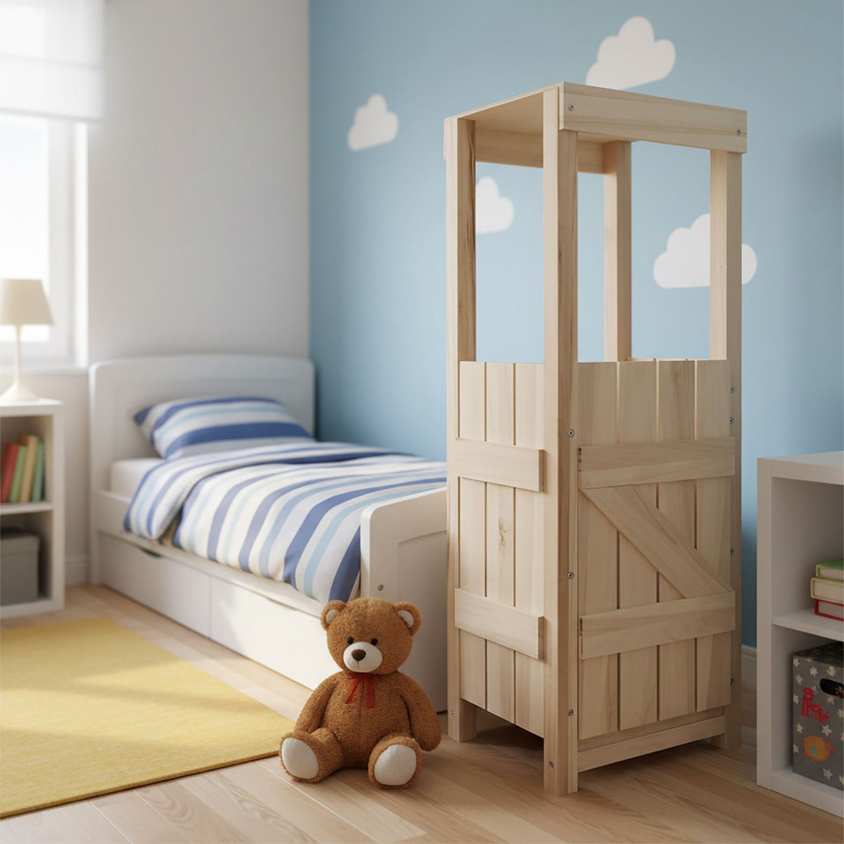 Wooden Hobby Horse Stable for 2 Horses