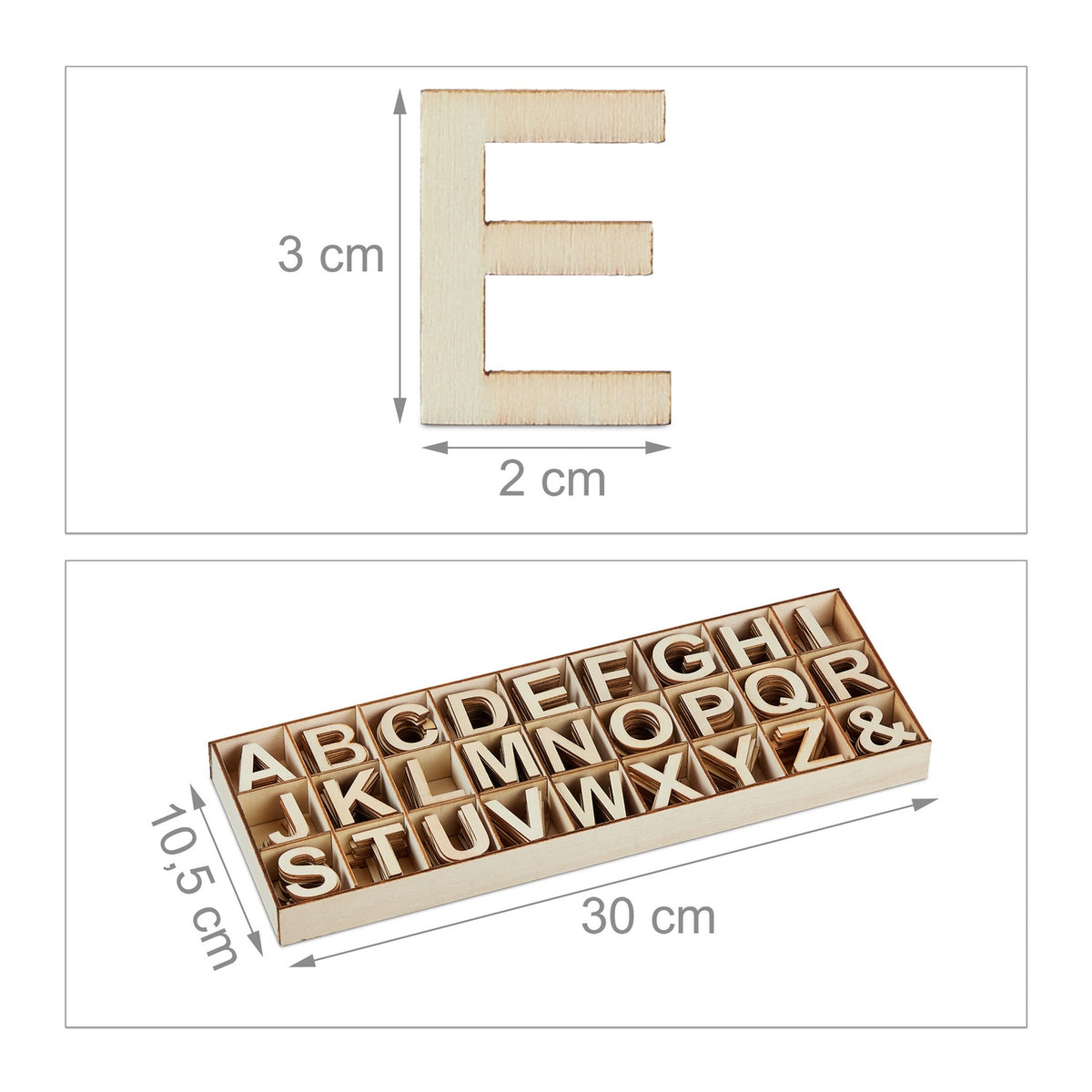 Wooden Letters Set, 324 Pieces for Crafting & DIY