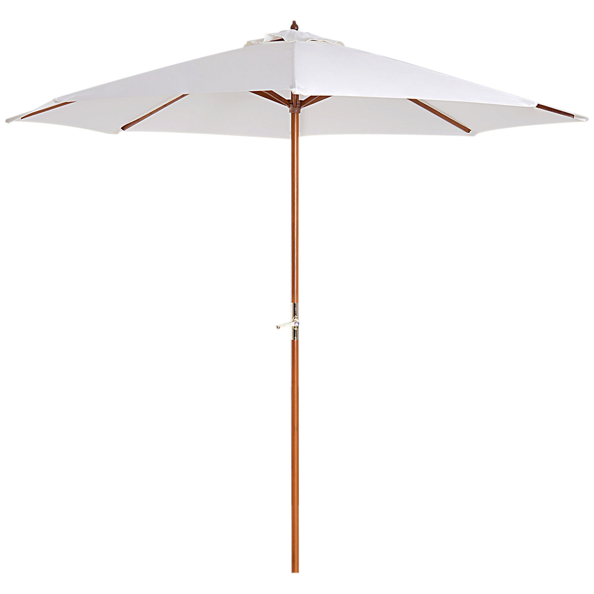 Wooden Parasol Wooden Umbrella Garden Umbrella Balcony Umbrella 2.5M Cream