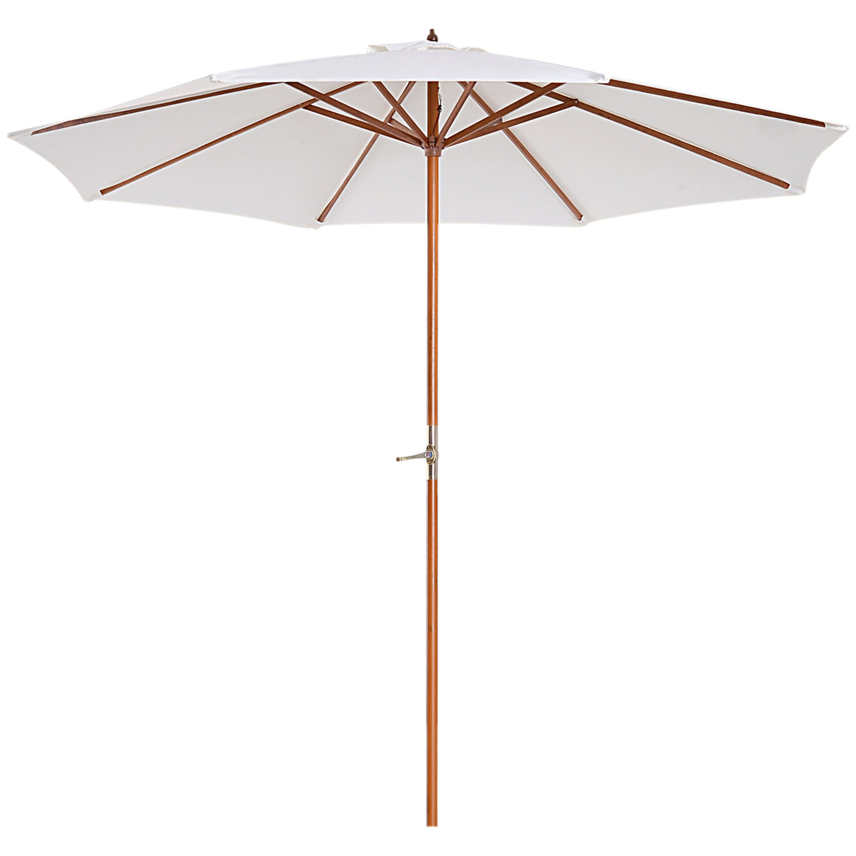 Wooden Parasol Wooden Umbrella Garden Umbrella Balcony Umbrella 2.5M Cream