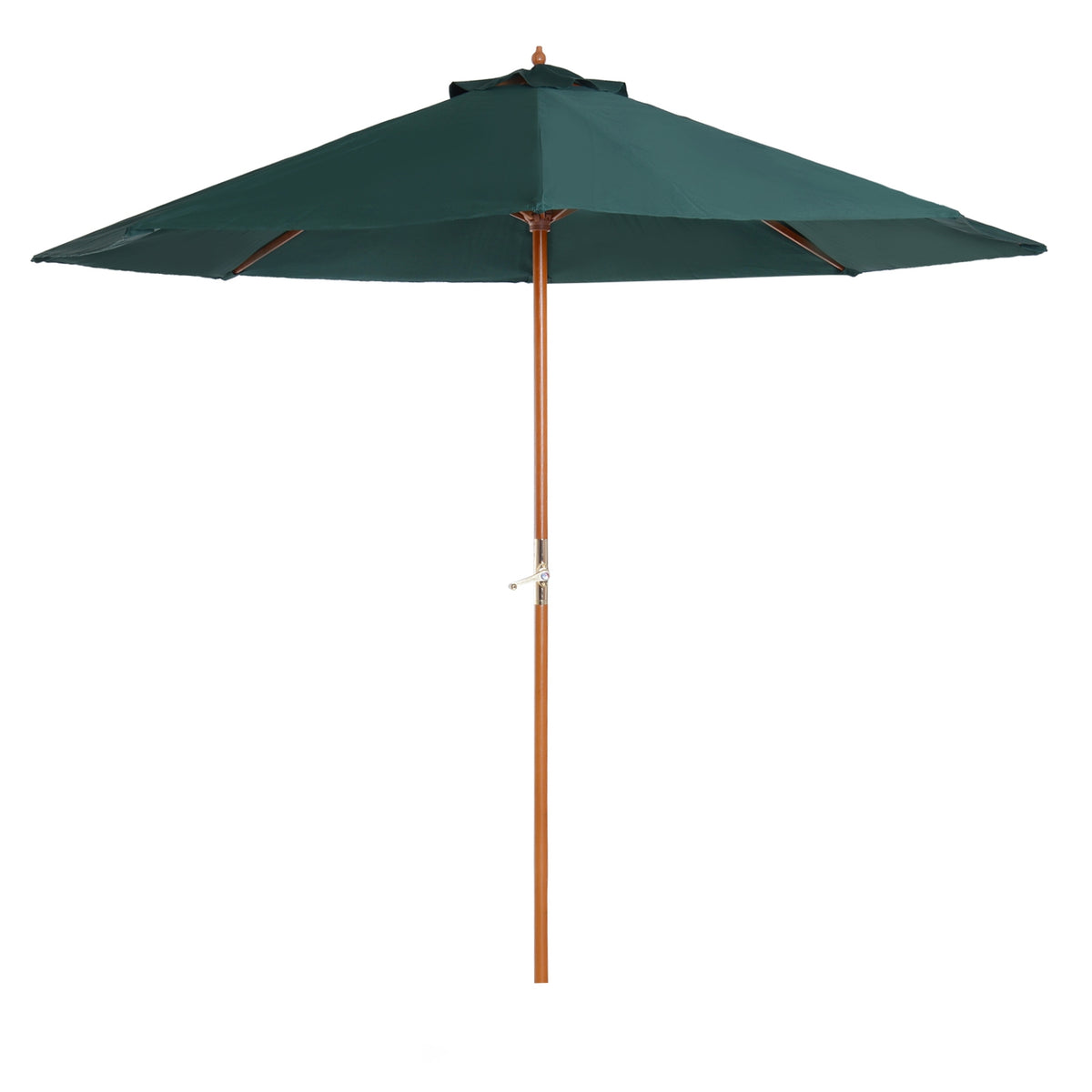 Wooden Parasol Wooden Umbrella Garden Umbrella Balcony Umbrella 2.5M Dark Green