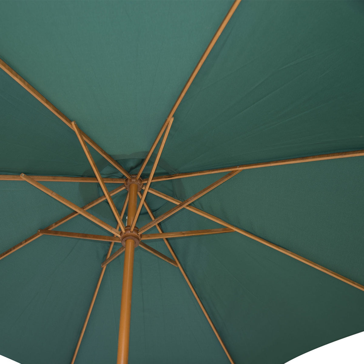 Wooden Parasol Wooden Umbrella Garden Umbrella Balcony Umbrella 2.5M Dark Green