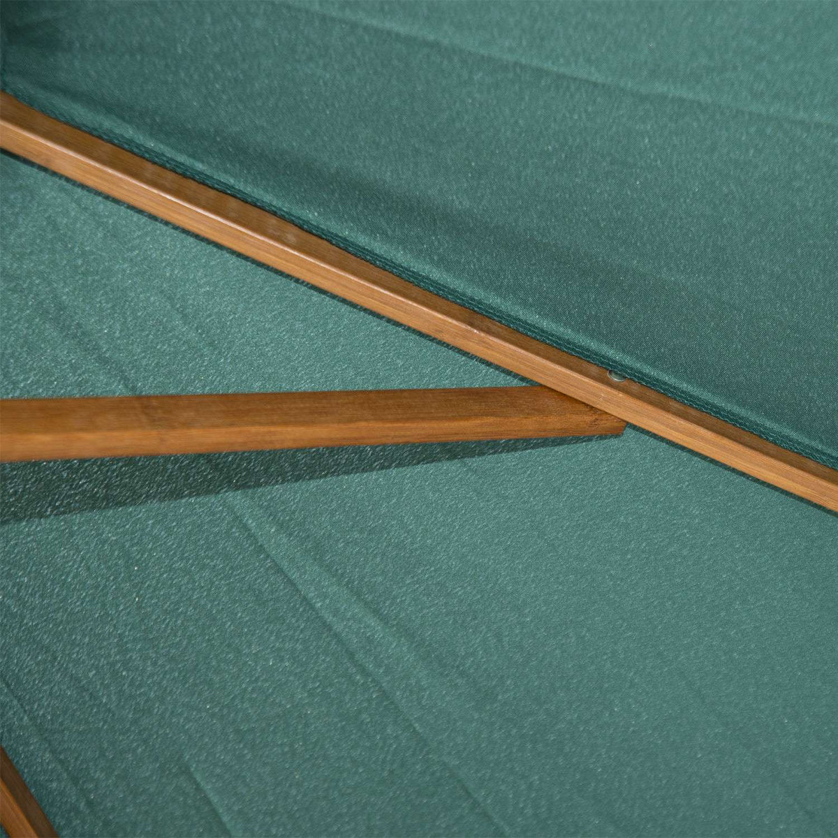 Wooden Parasol Wooden Umbrella Garden Umbrella Balcony Umbrella 2.5M Dark Green