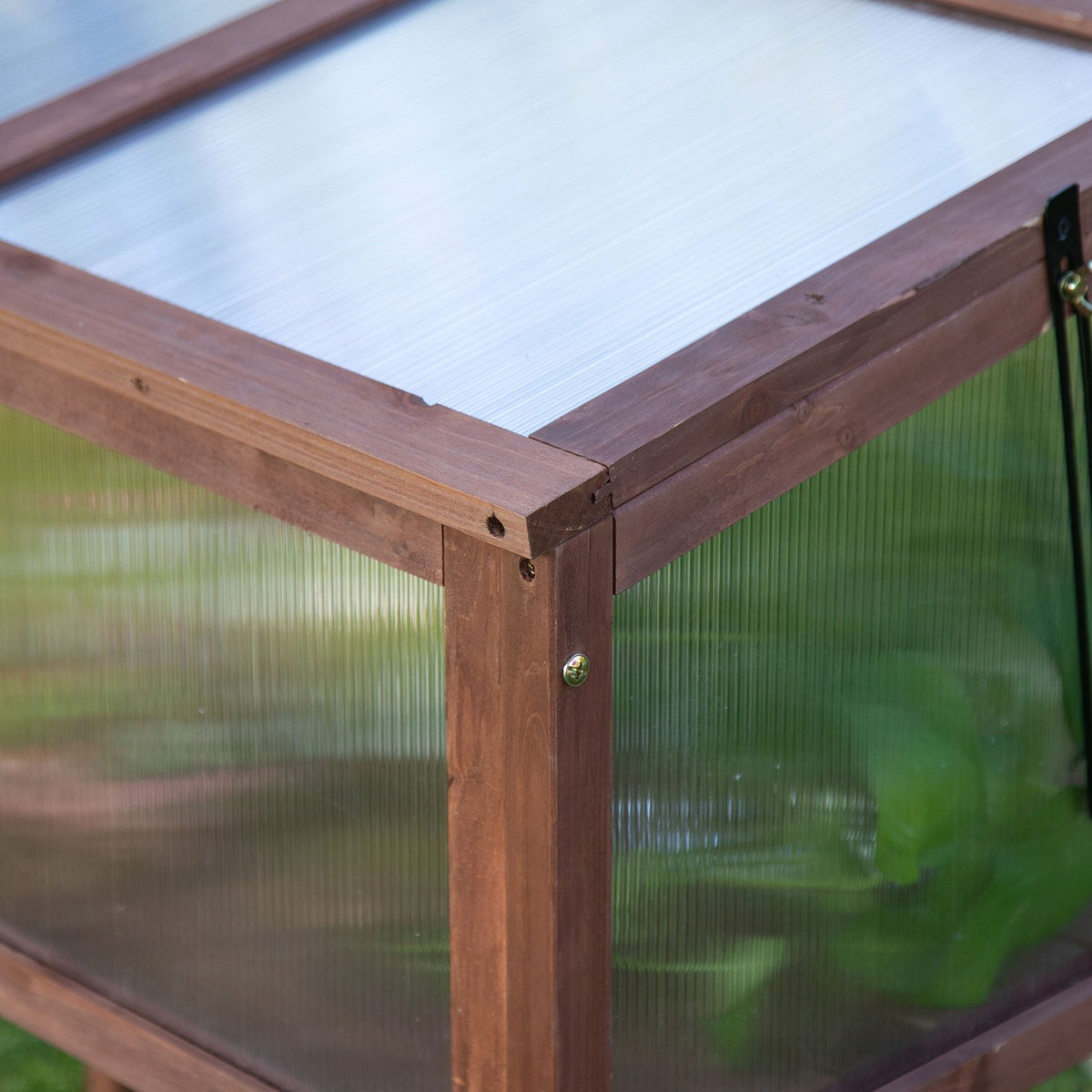 Wooden Raised Bed Cold Frame Growing Table Herb Bed Plant Box For Garden, Balcony And Terrace Brown Fir Wood Pc Board 90 X 50 X 93 Cm