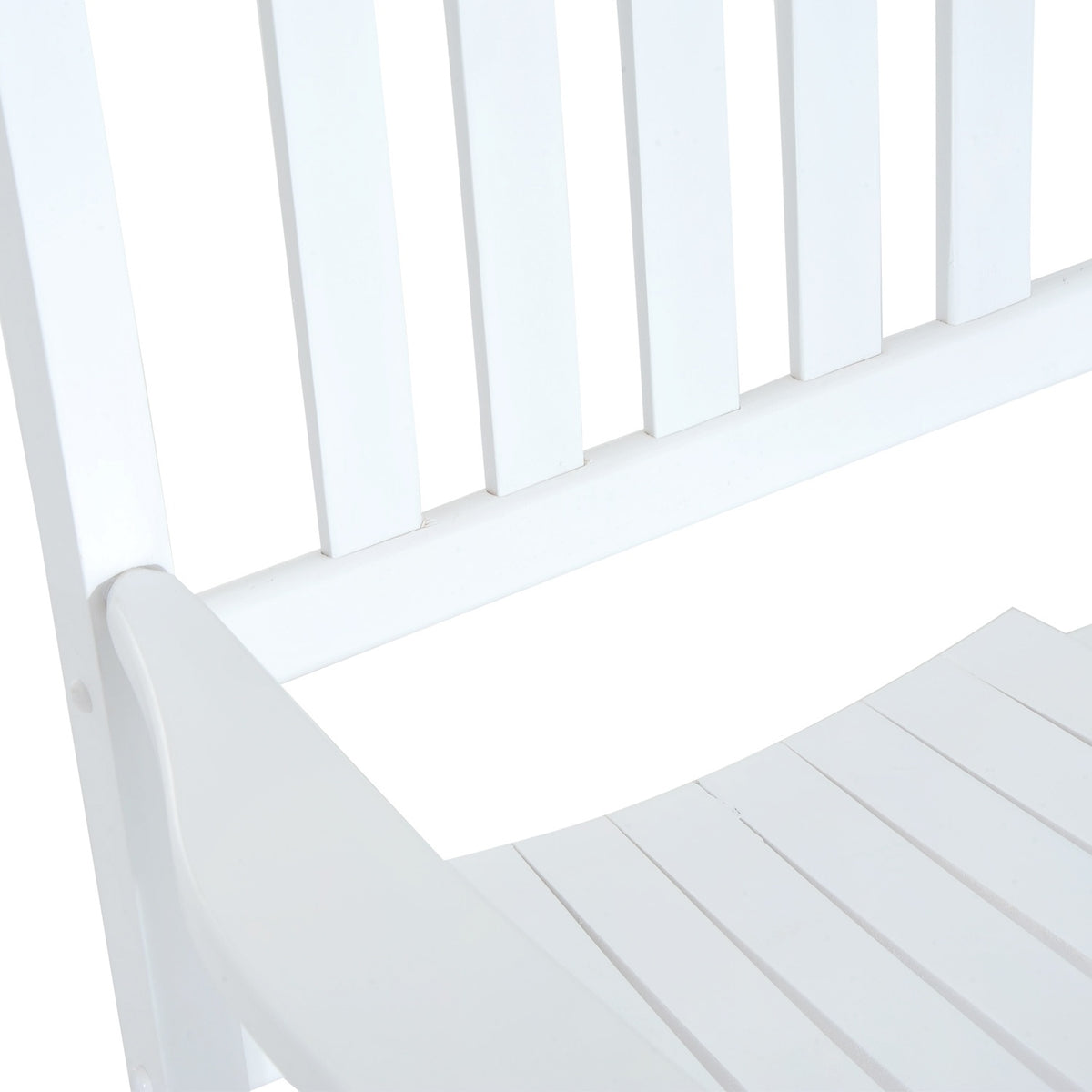 Wooden Rocking Chair With Armrest Swing Chair Relaxation Chair Garden Chair White 69 X 86 X 115 Cm