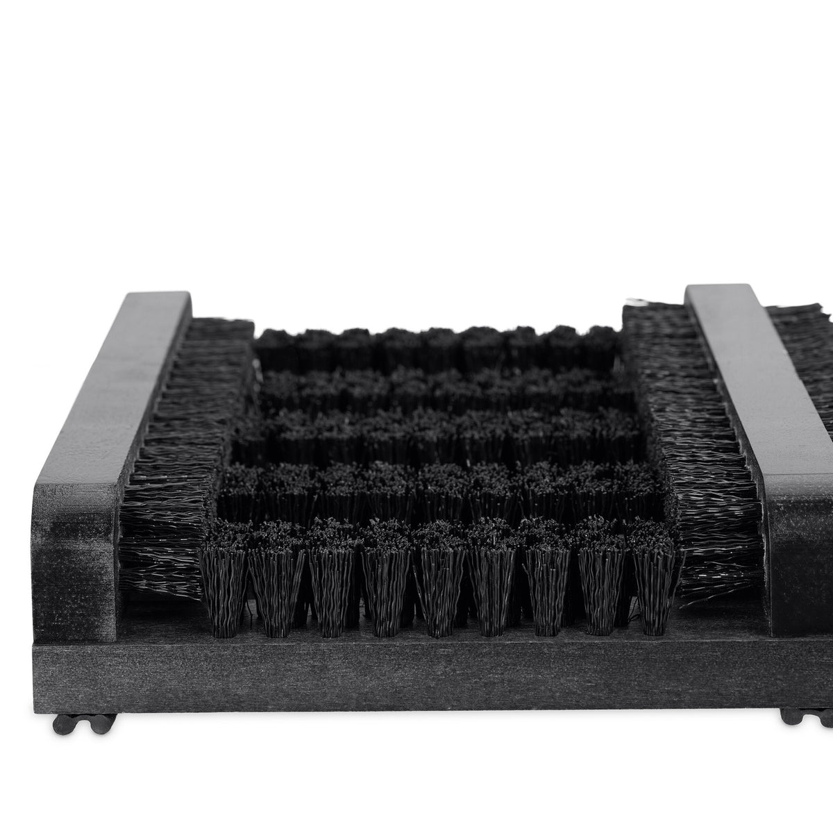 Wooden Shoe Scraper with Plastic Bristles