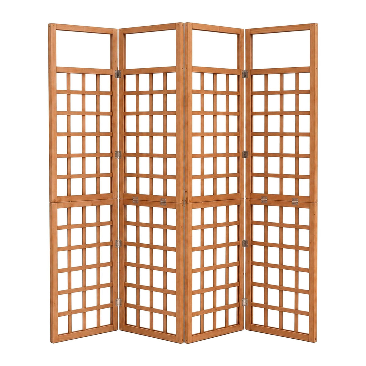 Wooden Trellis Screen, Medium, Brown Fir, 4 Panels