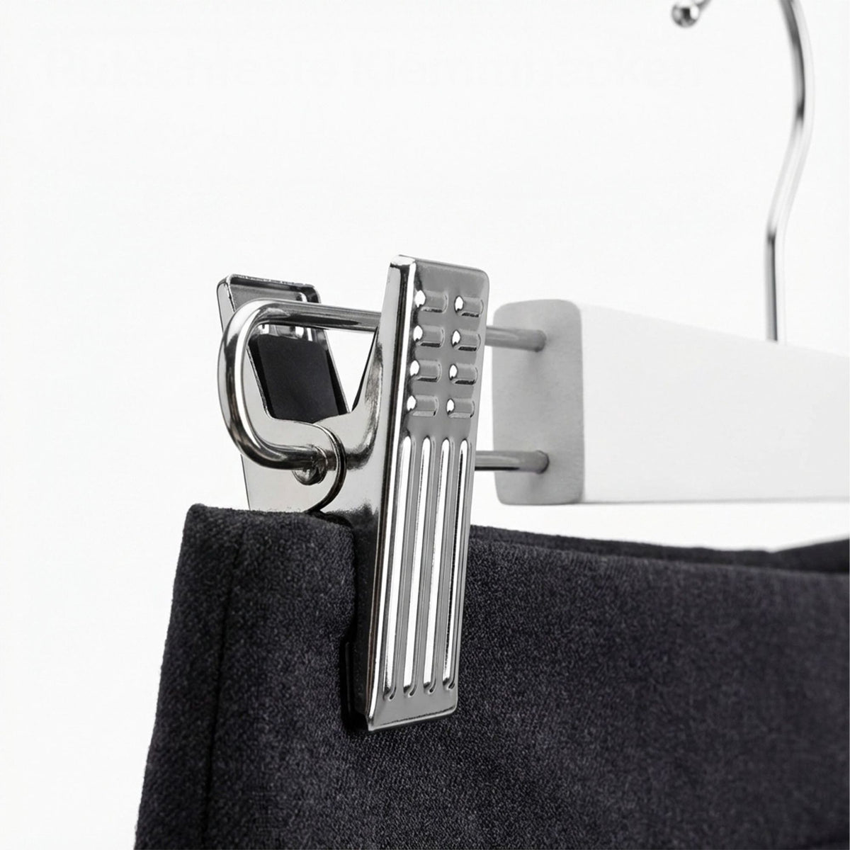 Wooden Trouser Hangers, Set of 10 with Swivel Hooks