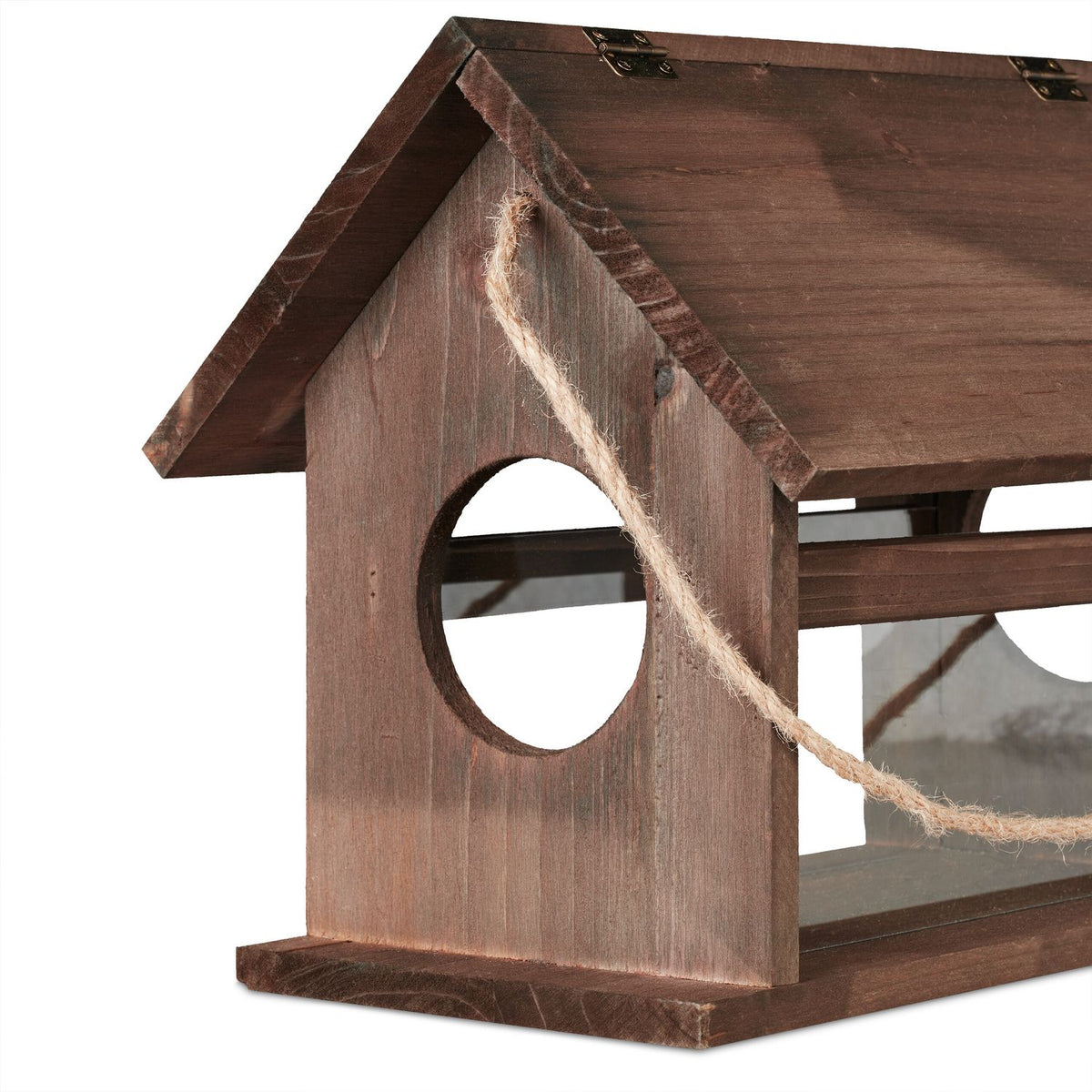 Wooden bird feeder