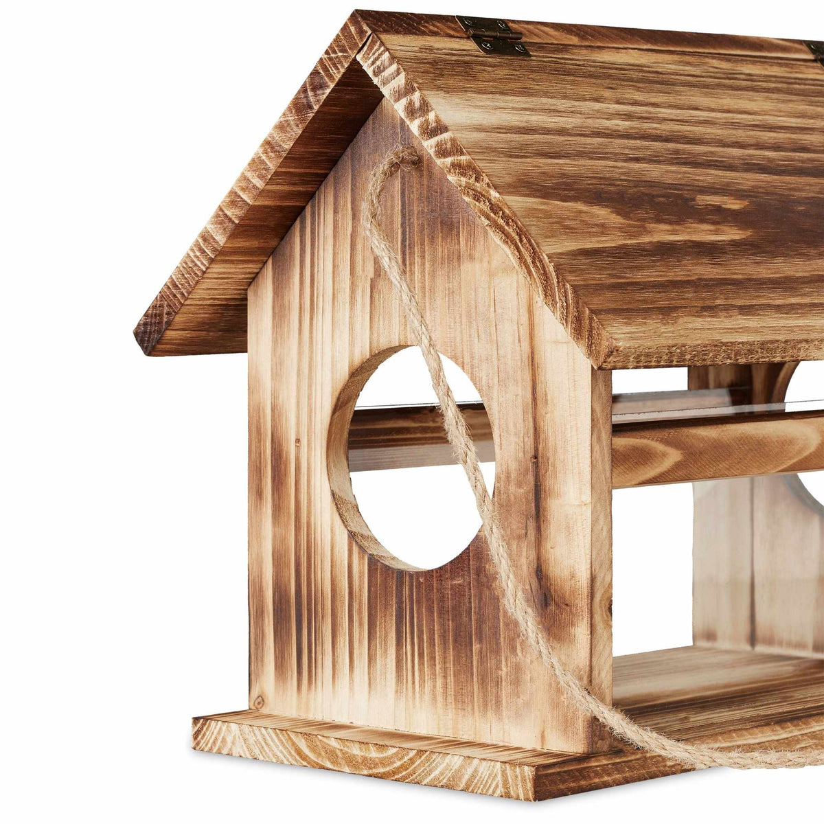 Wooden bird feeder