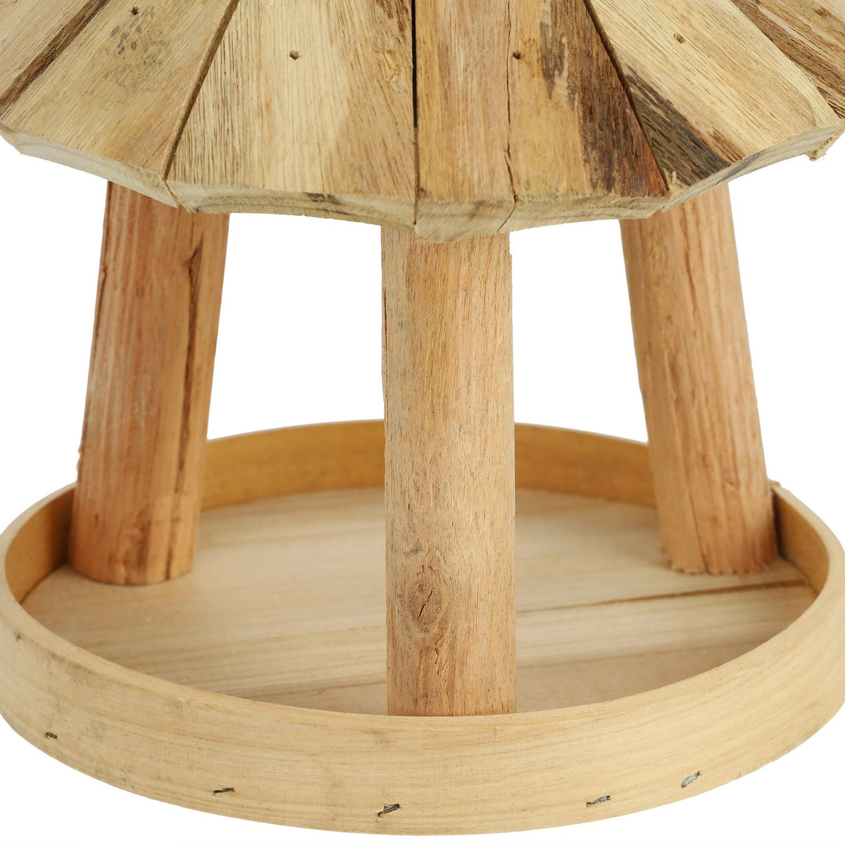 Wooden bird feeder