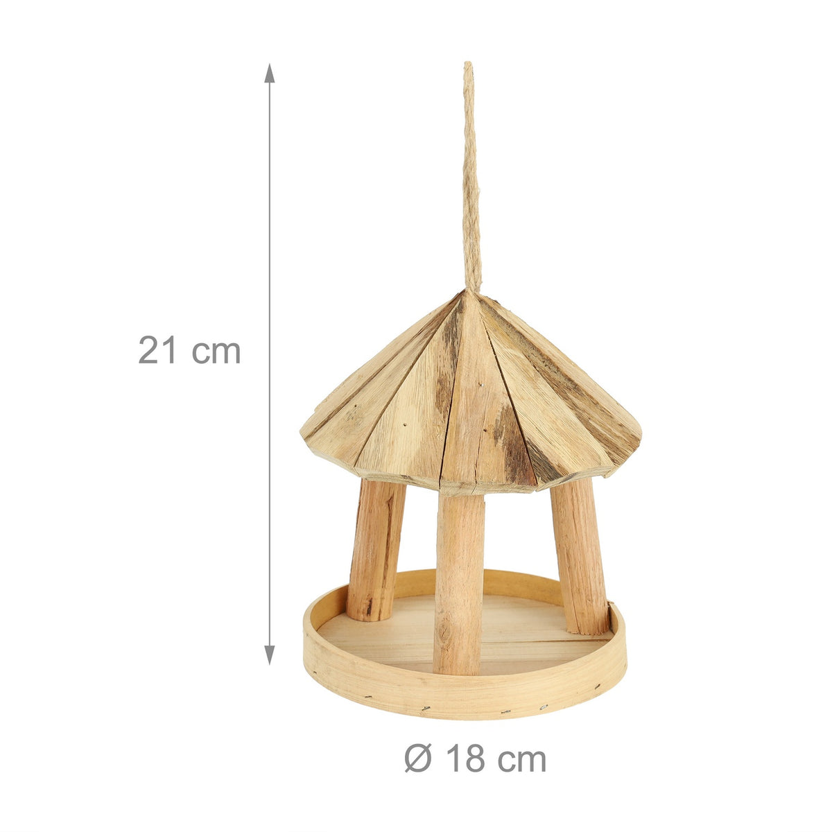 Wooden bird feeder