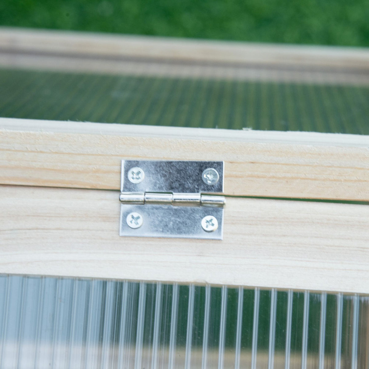 Wooden cold frame, mini greenhouse 90 x 52 x 49.5 cm, greenhouse with cover, translucent cold frame box, winterproof raised bed for garden, balcony, natural wood