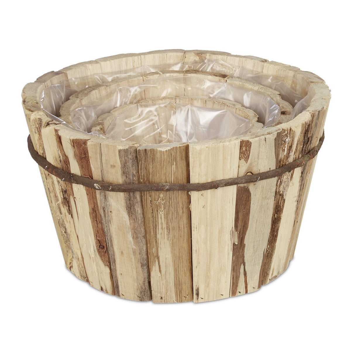 Wooden flower pot in 3 sizes