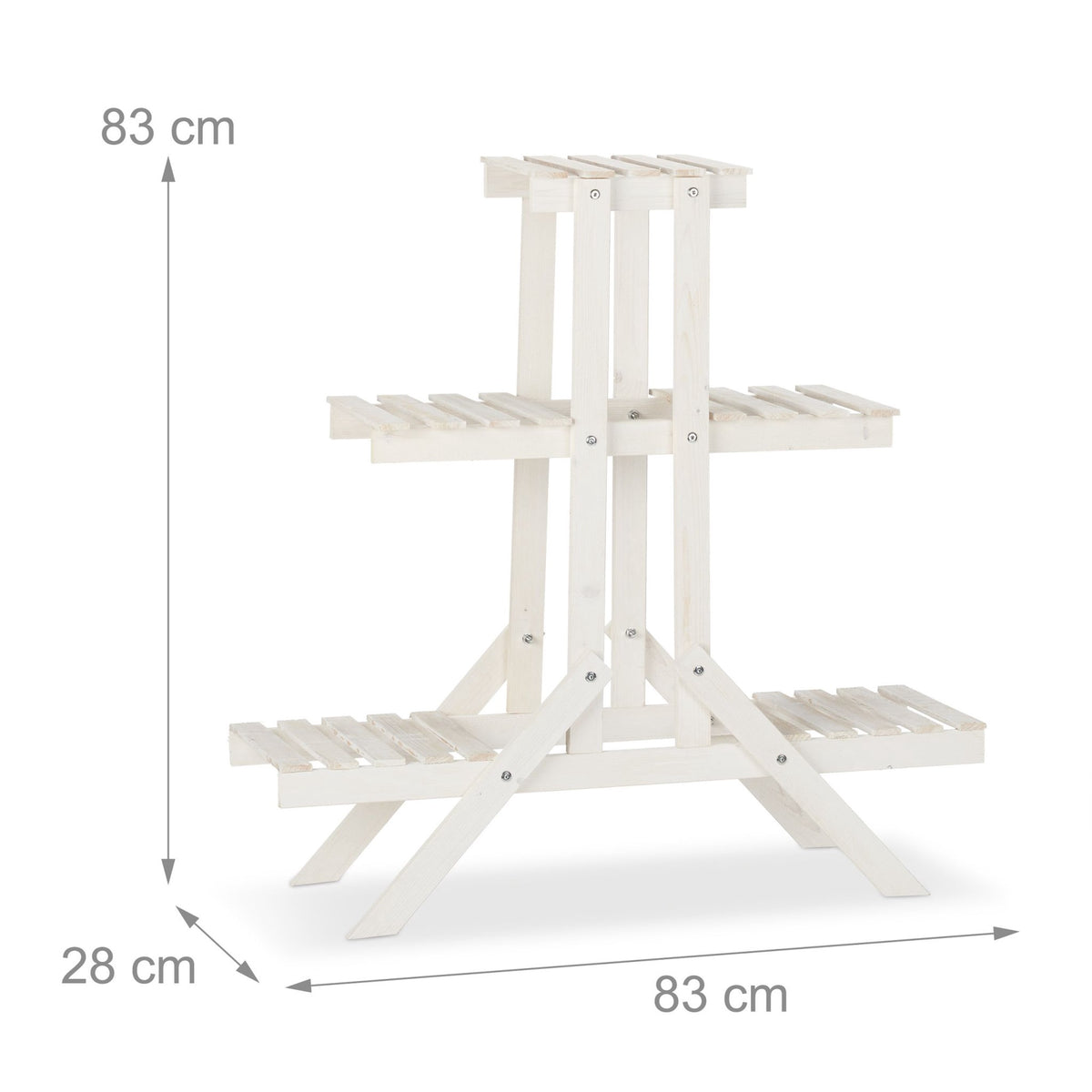 Wooden flower staircase with 3 steps