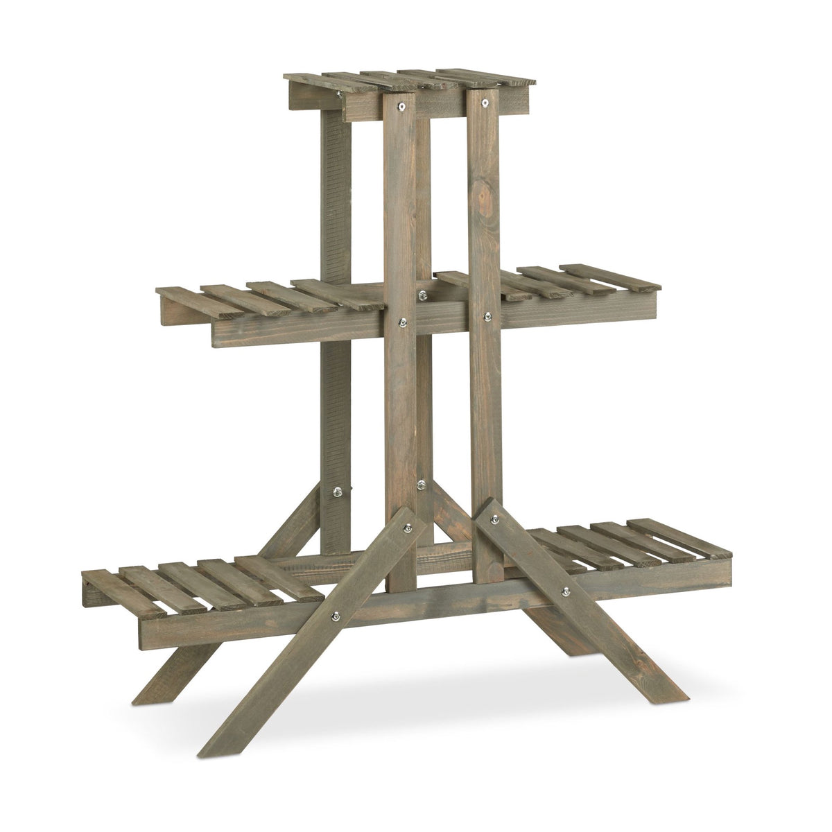 Wooden flower staircase with 3 steps
