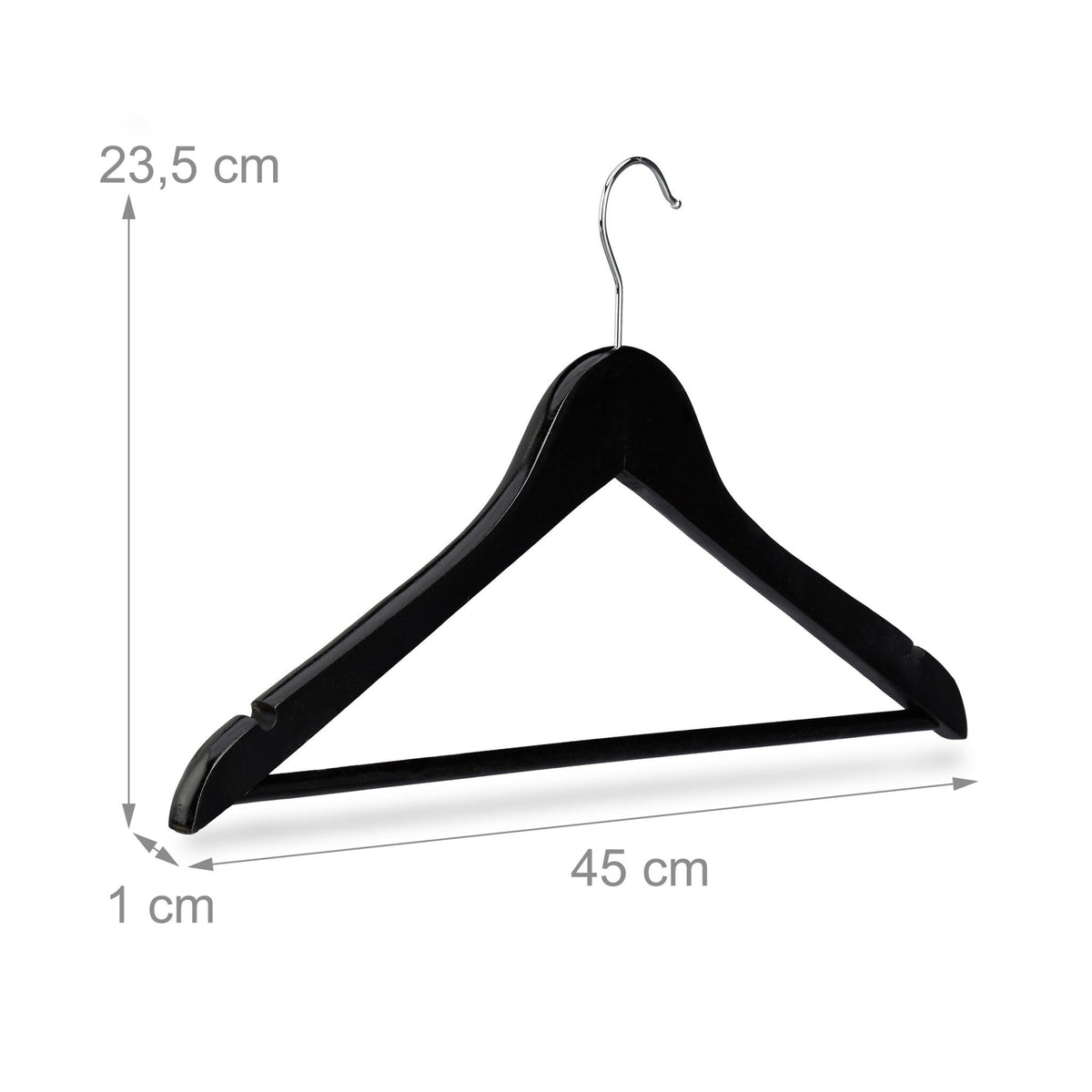 Wooden hangers - 50 pcs
