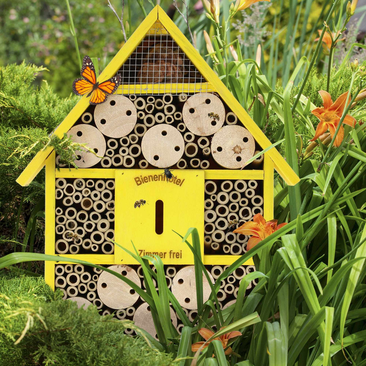 Wooden insect hotel
