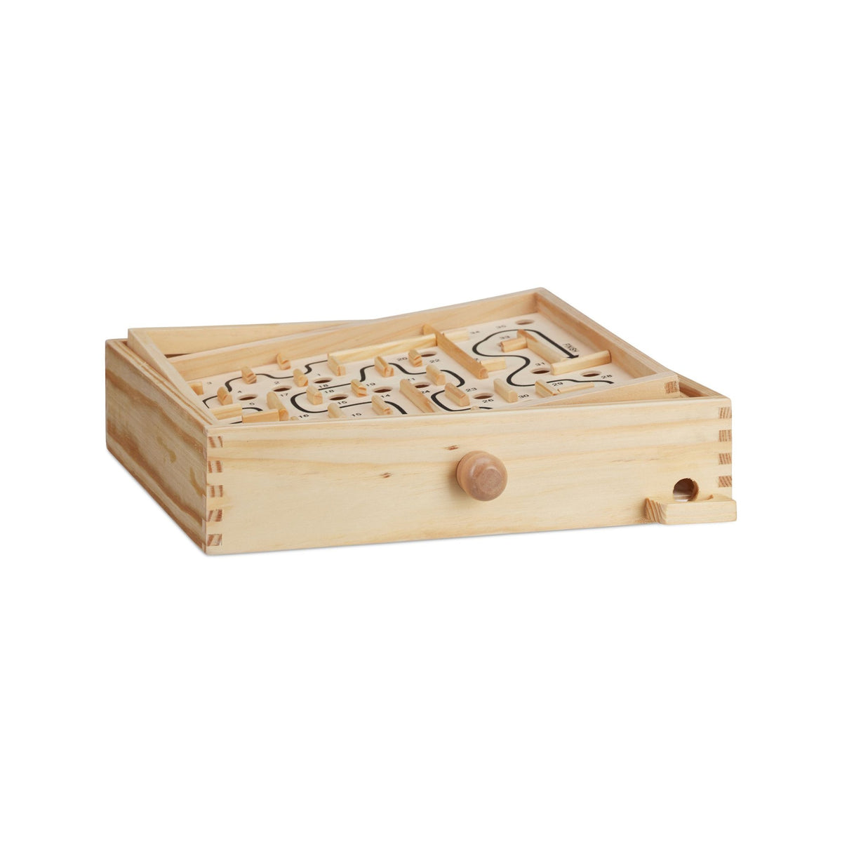 Wooden maze game