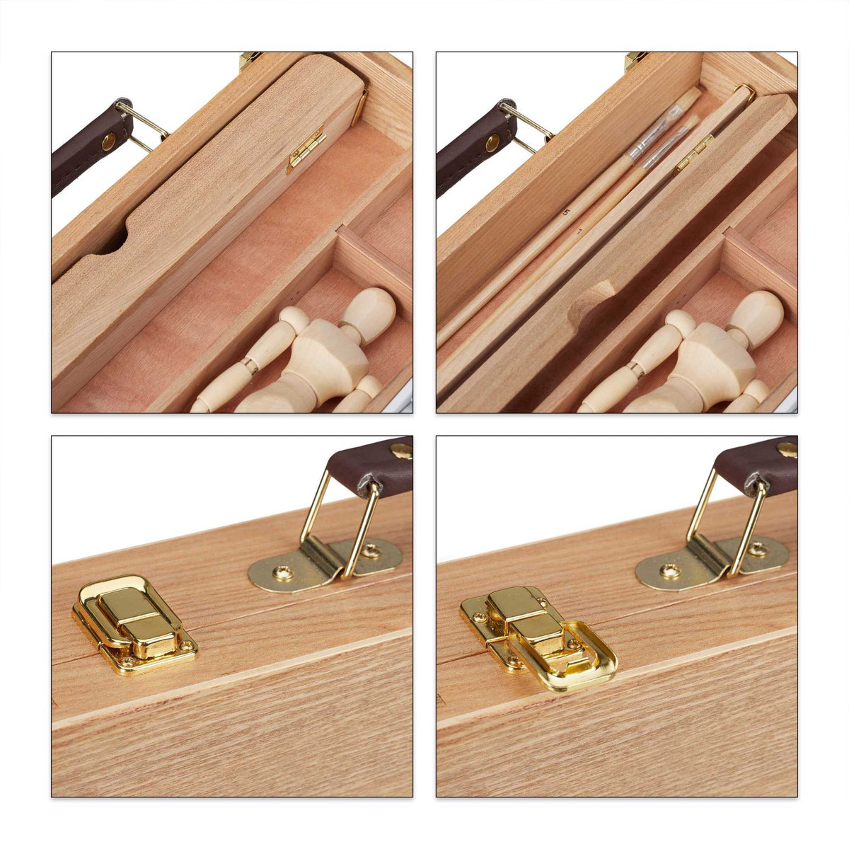 Wooden paint box, 22 parts