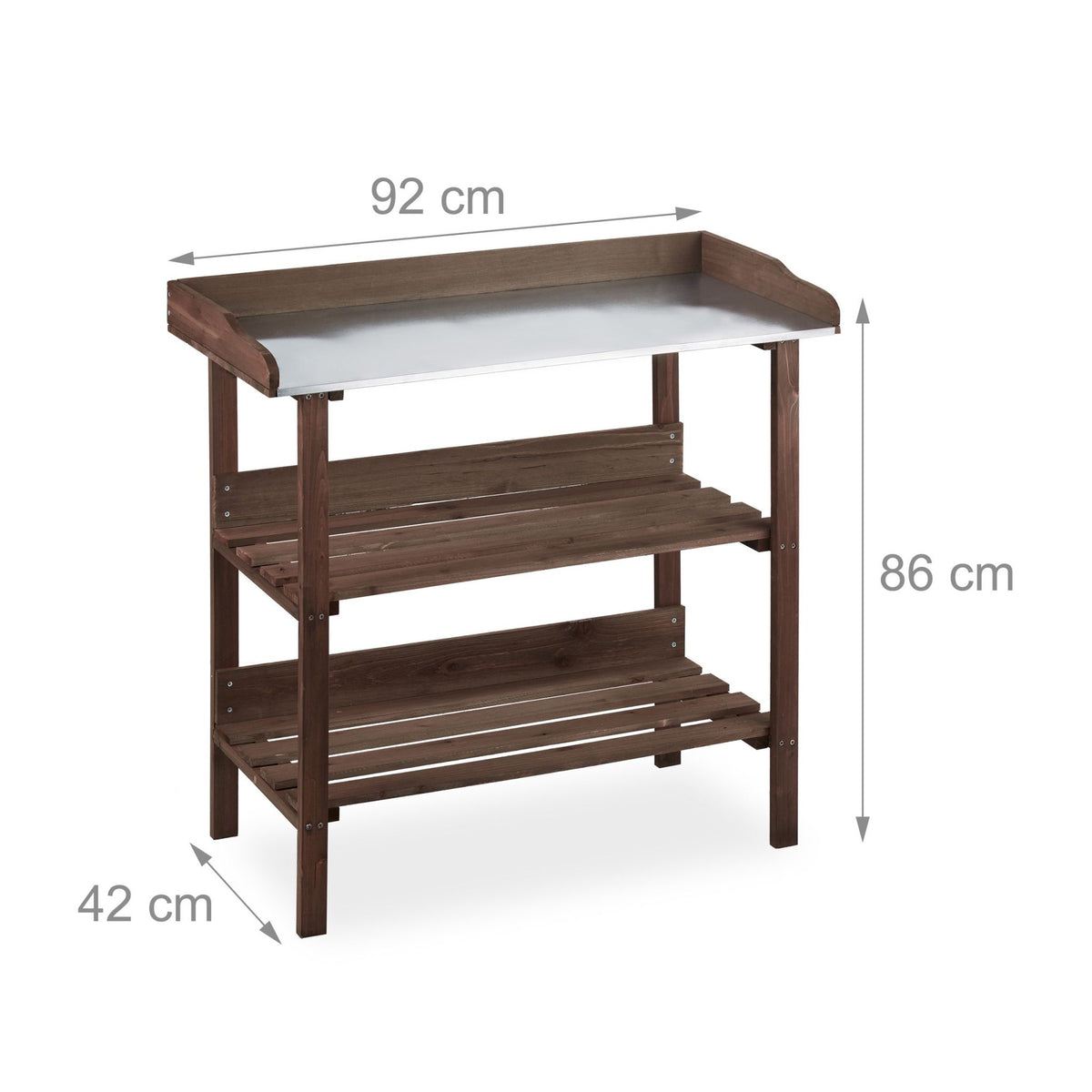 Wooden planter table