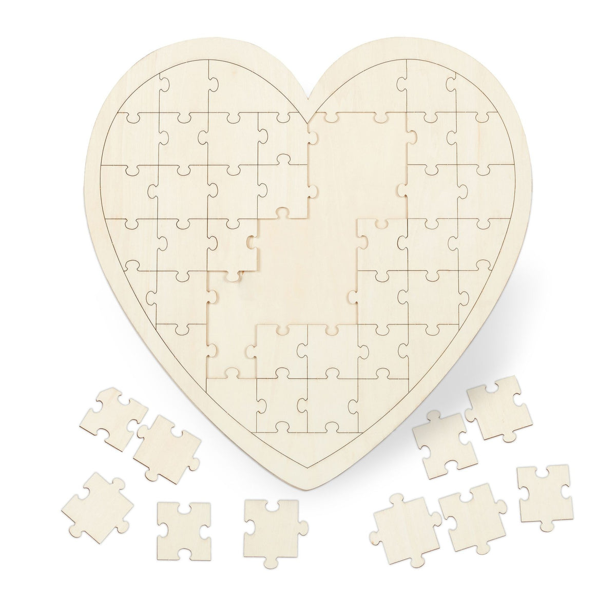 Wooden wedding guest book puzzle