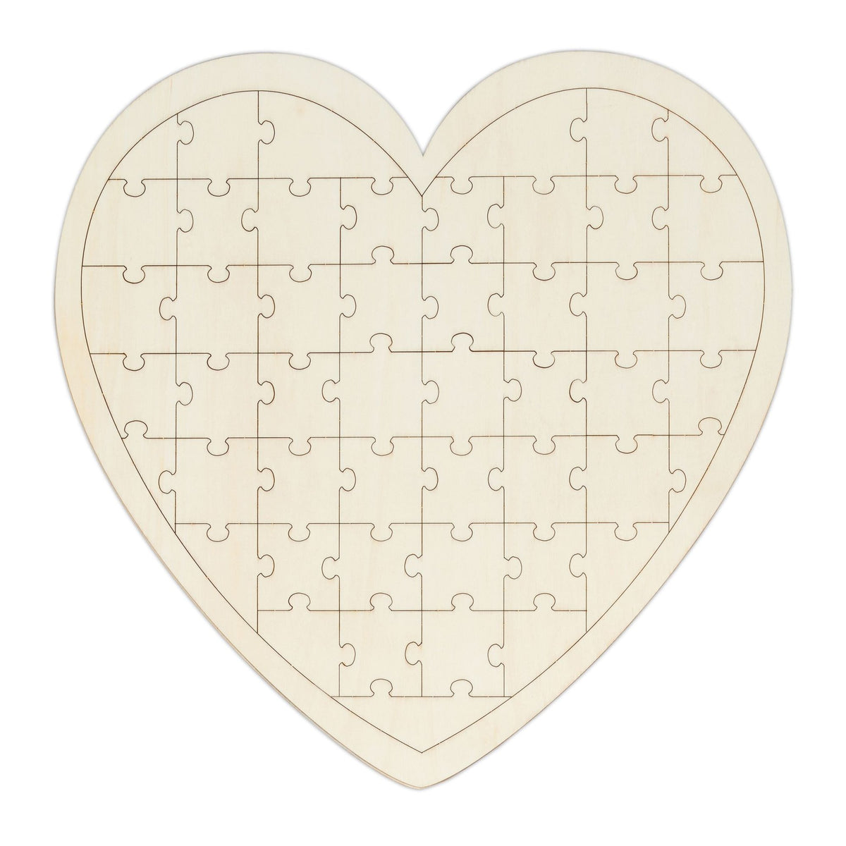 Wooden wedding guest book puzzle