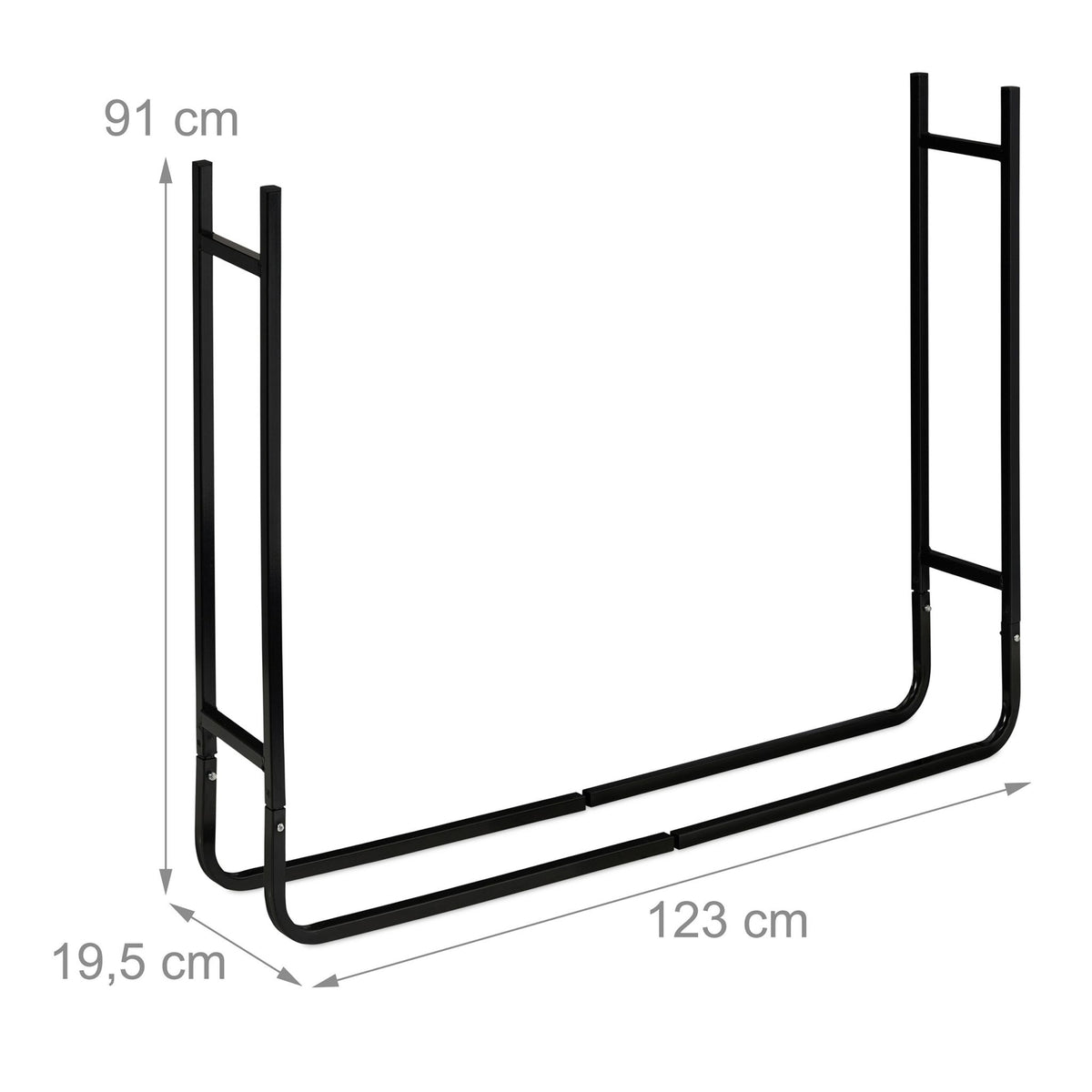 Wood stand in steel