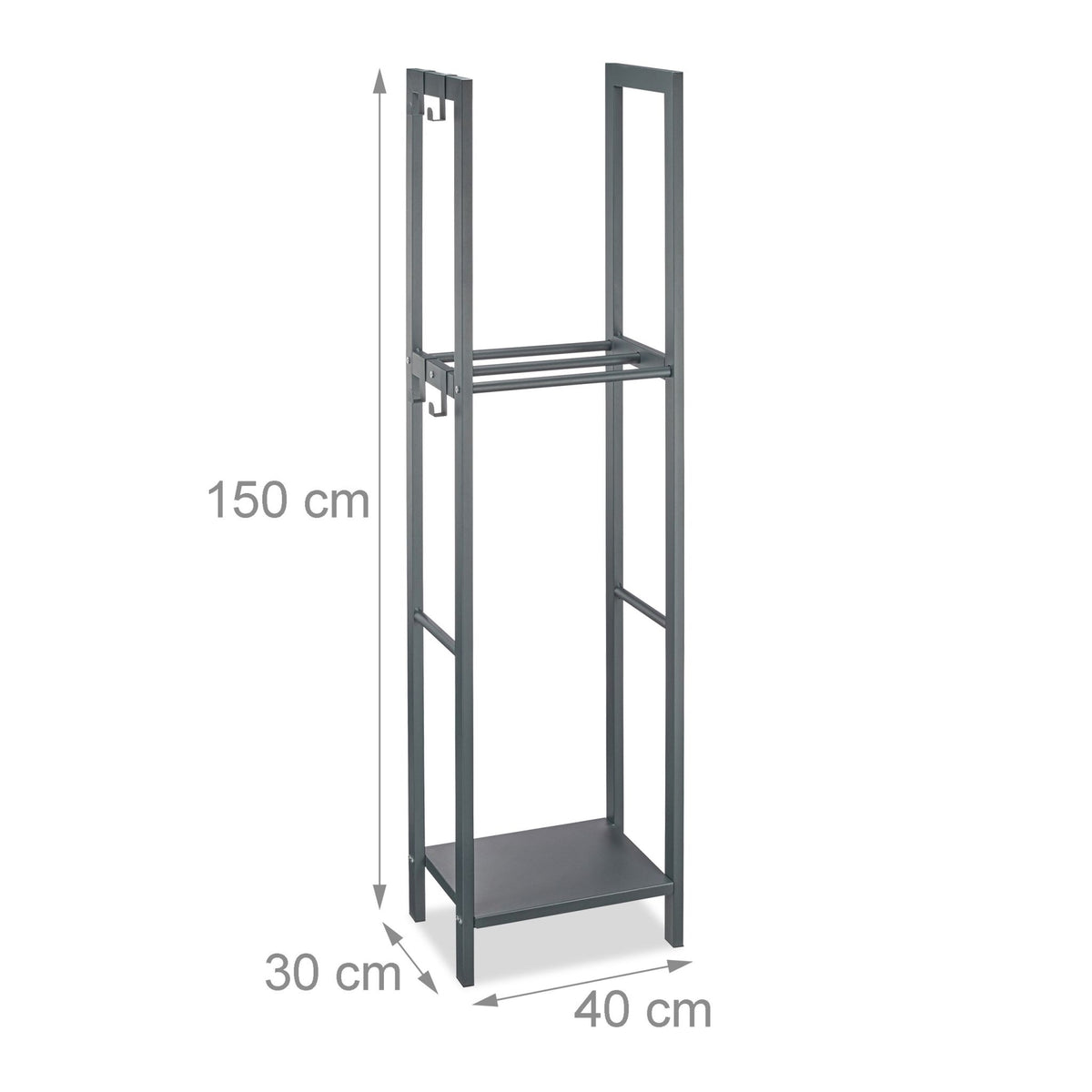 Wood stand with 2 shelves