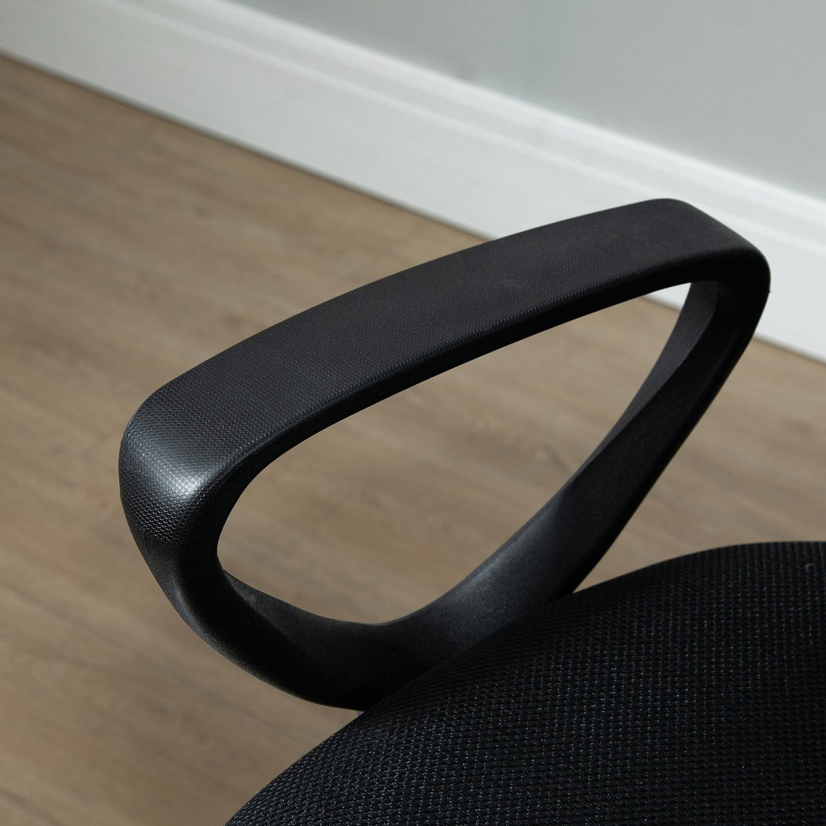 Work Chair Ergonomic Swivel Chair, Office Chair, Height-Adjustable Standing Aid, Footrest, Metal, Black, 59.5X60X102.5-126Cm
