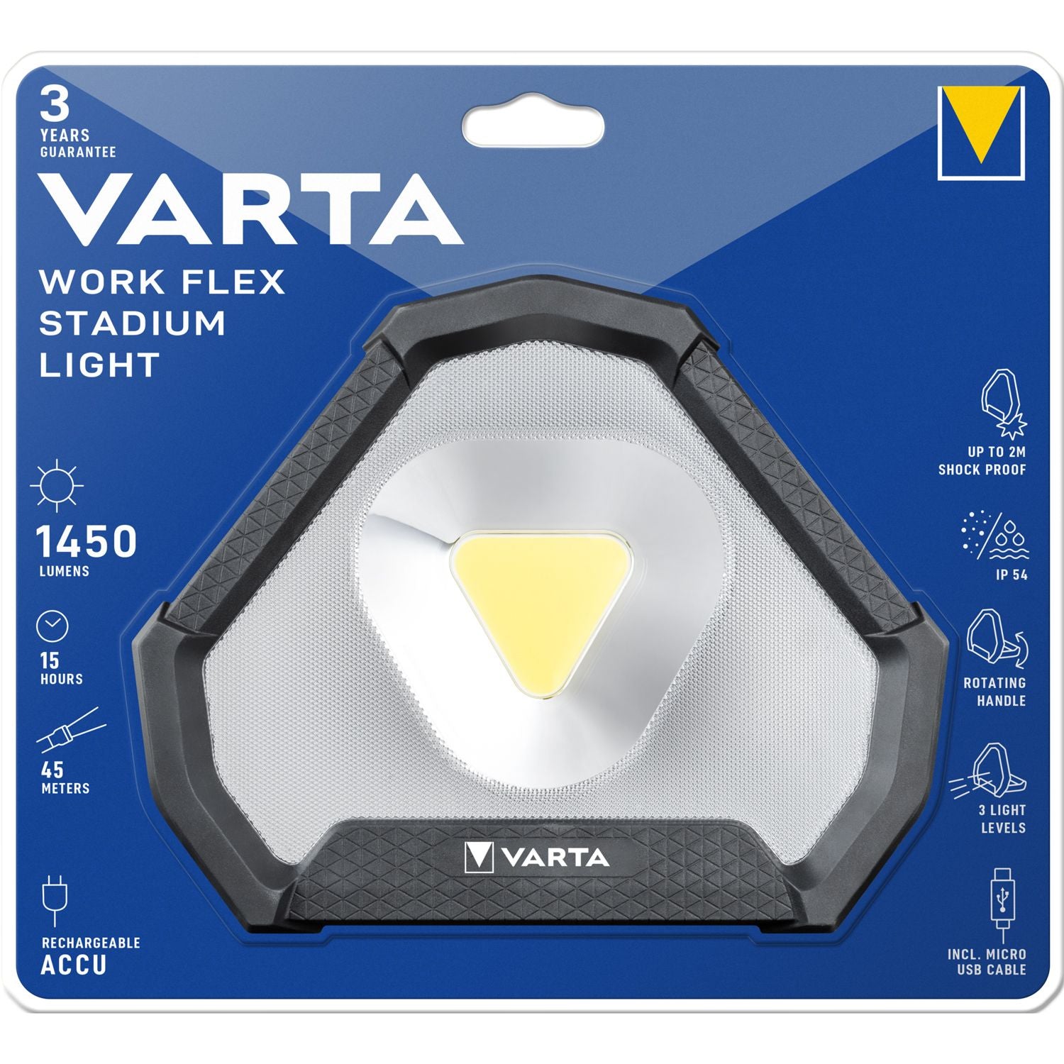 Work Flex Stadium Light Work lighting rechargeable IP54 1450 lm