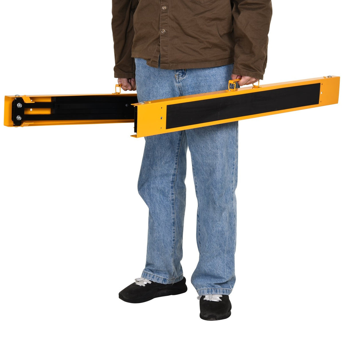 Work Trestle, Saw Horse, Jack Stand, Foldable, Non-Slip, Steel, Orange, Black, 99.5 X 50 X 78 Cm, Load Capacity 125 Kg
