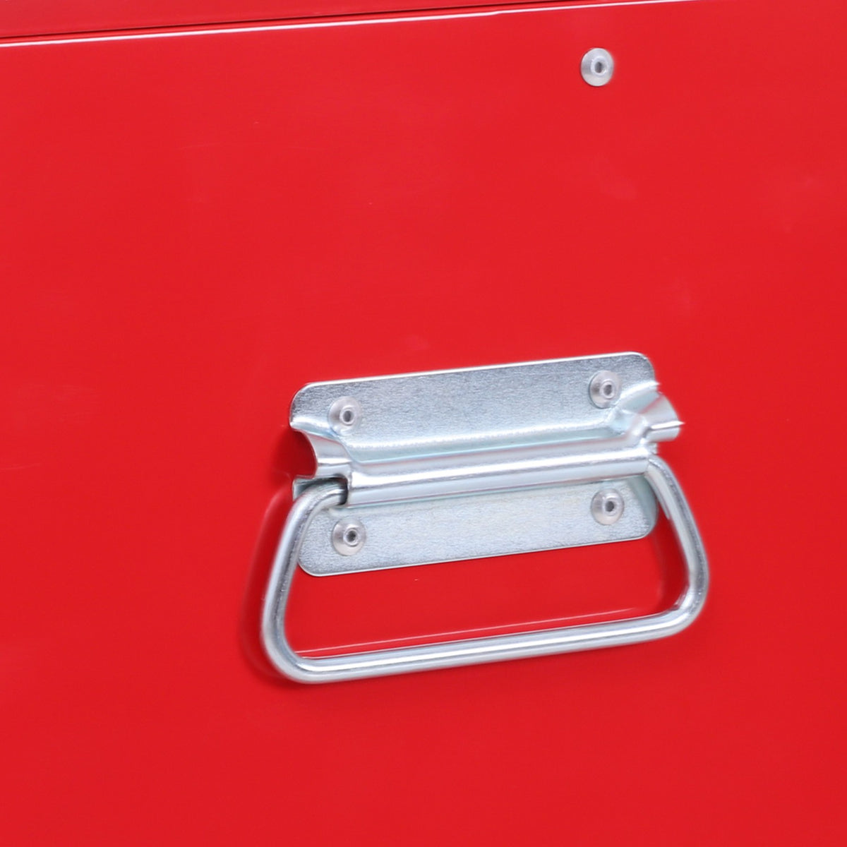 Workshop trolley with tool box Empty tool trolley lockable with 6 drawers, cupboard compartment, anti-slip mats, 2 keys Metal tool cabinet red + black