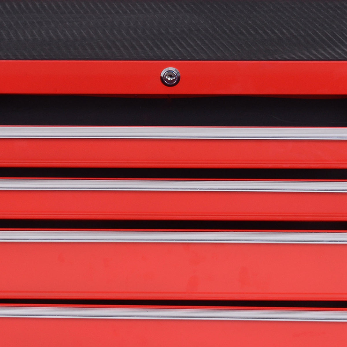 Workshop trolley with wheels, tool trolley with 7 drawers, lockable assembly trolley with parking brake, mobile trolley, max. load 150kg, steel, red