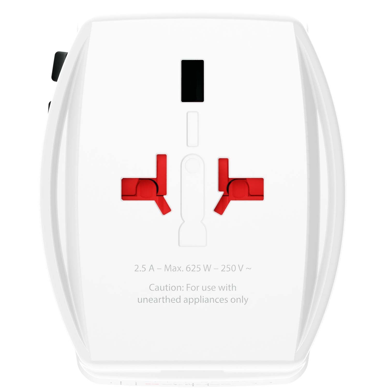 World travel adapter MUV USB AC65PD USB-A+USB-C PD 65W Ungrounded
