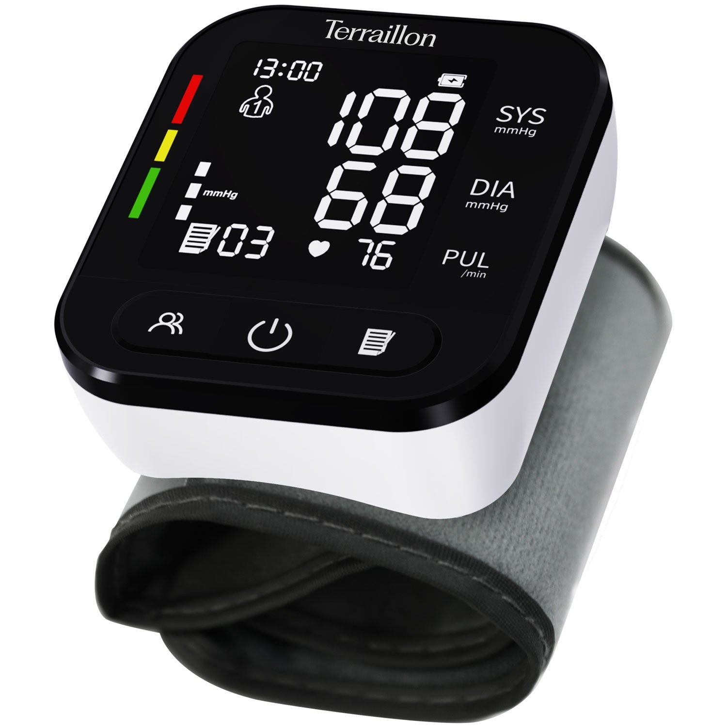 Wrist Blood Pressure Monitor – USB-C Rechargeable, Large LCD
