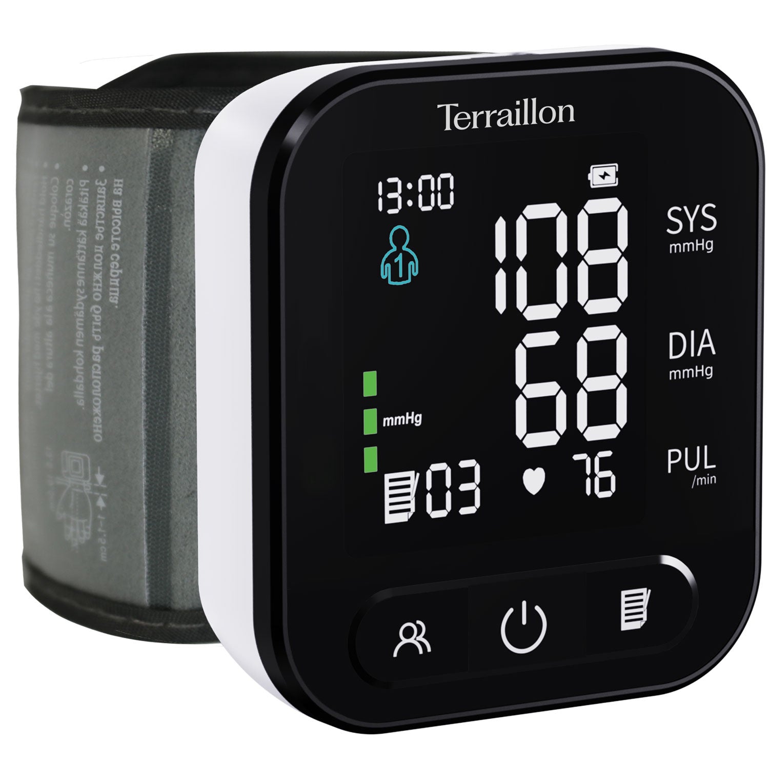 Wrist Blood Pressure Monitor – USB-C Rechargeable, Large LCD