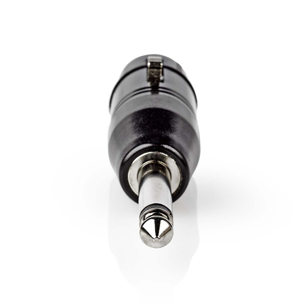 XLR Adapter | XLR 3-pin female | 6.35 mm Male | Nickel Plated | Straight | Metal | Black | 1 pc. | Plastic bag