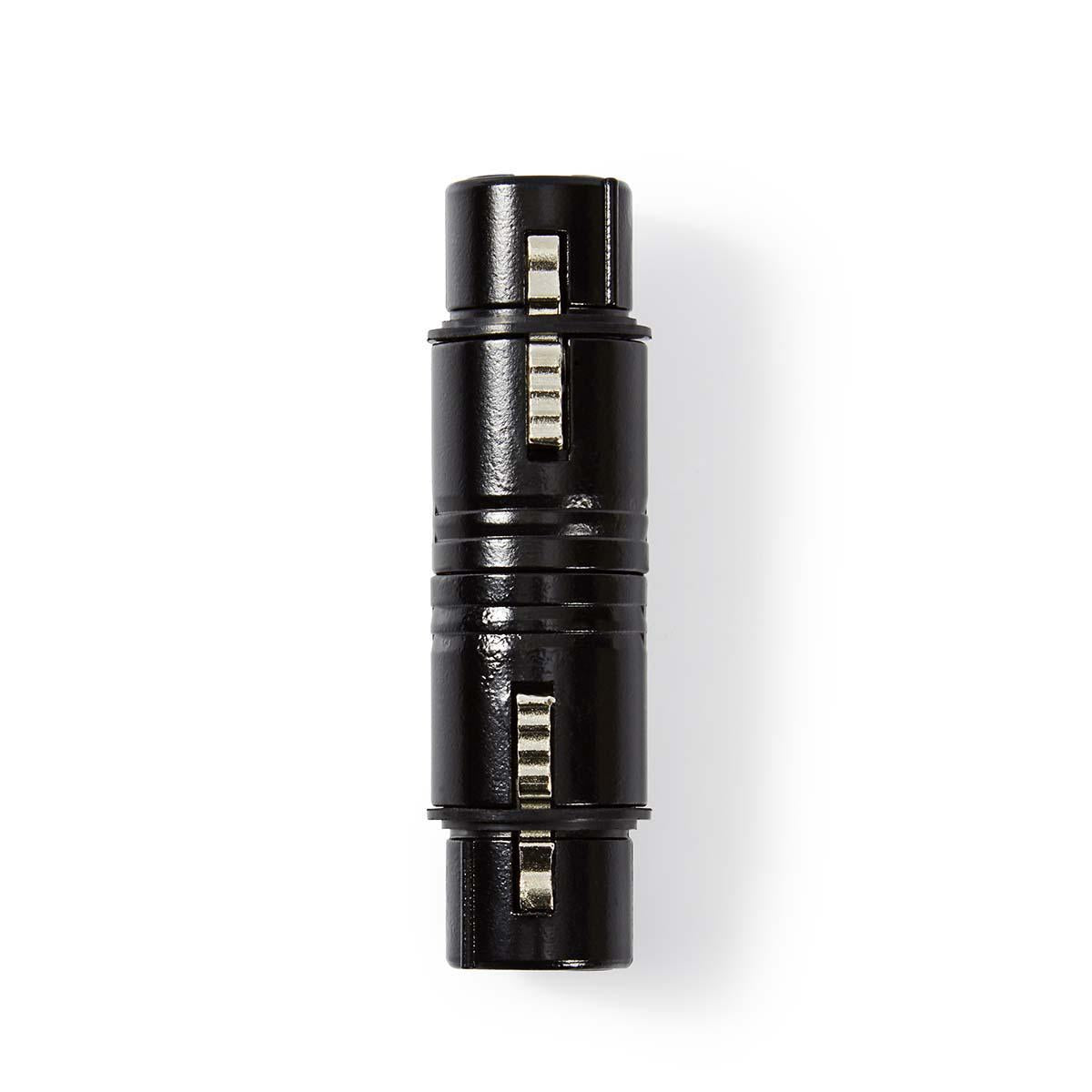 XLR Adapter | XLR 3-pin female | XLR 3-pin female | Nickel Plated | Straight | Metal | Black | 1 pc. | Plastic bag