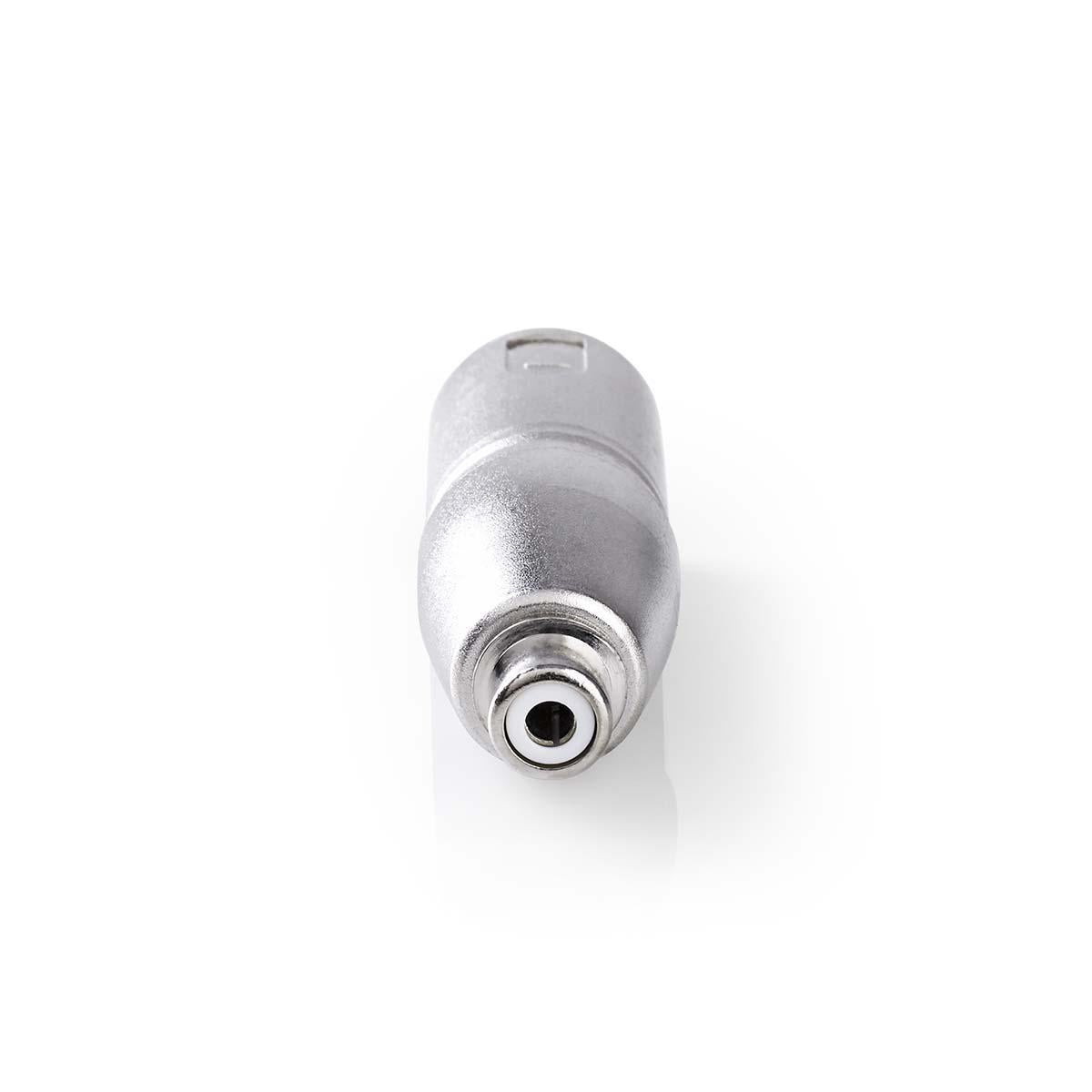 XLR Adapter | XLR 3-pin male | RCA Female | Nickel Plated | Straight | Metal | Silver | 10 pieces. | Envelope
