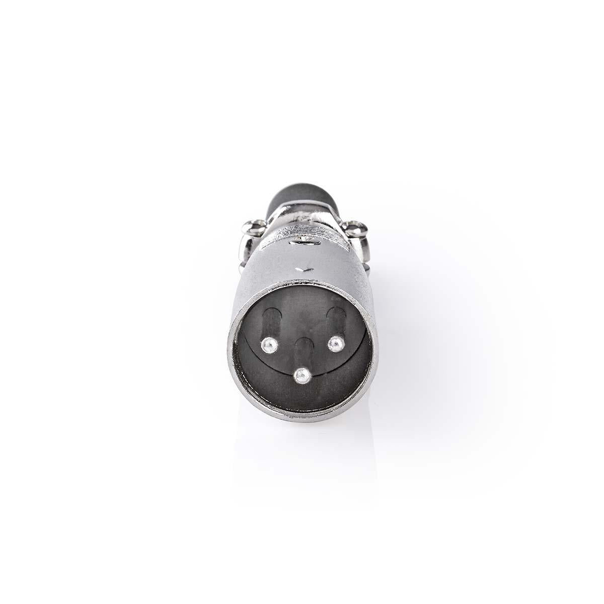 XLR connector | Straight | Male | Nickel Plated | Soldering | Cable input diameter: 7.0 mm | Metal | Silver | 25 pcs. | Envelope