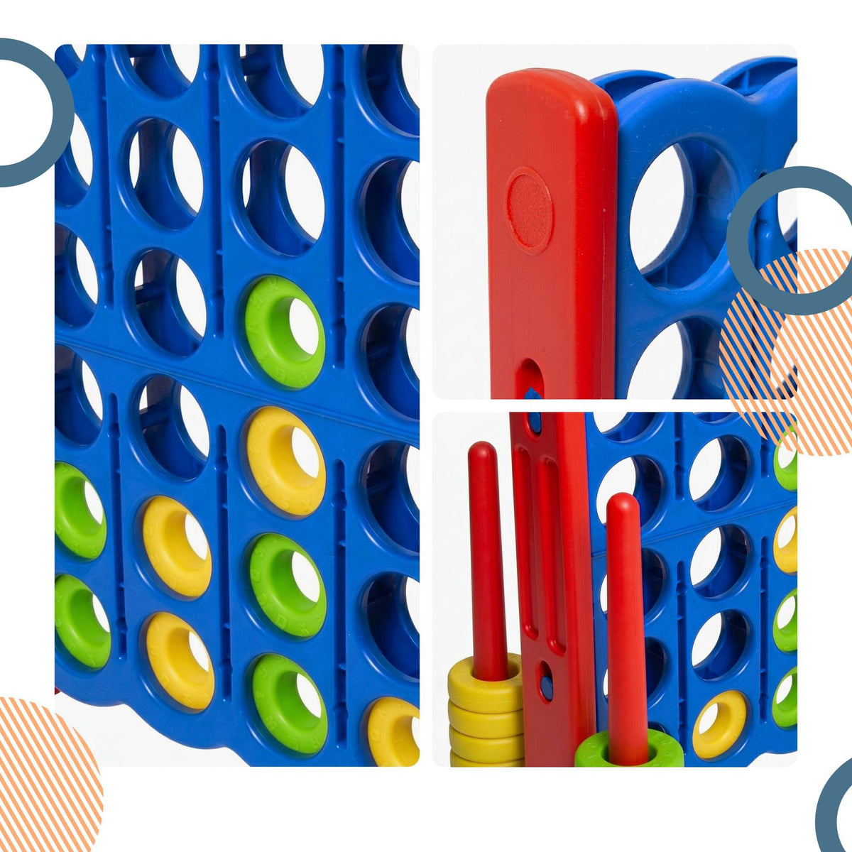 XXL Connect Four Game – Blue-Red, 110x120x55 cm