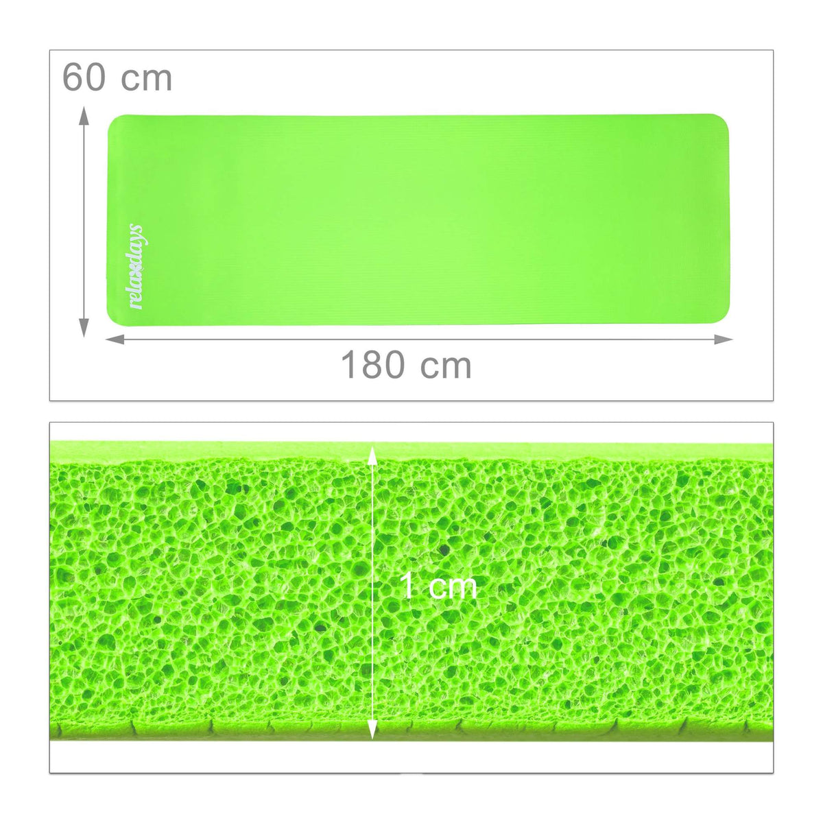 Yoga mat 1 cm thick solid color