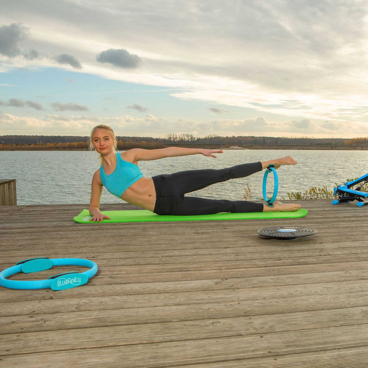 Yoga mat 1 cm thick solid color
