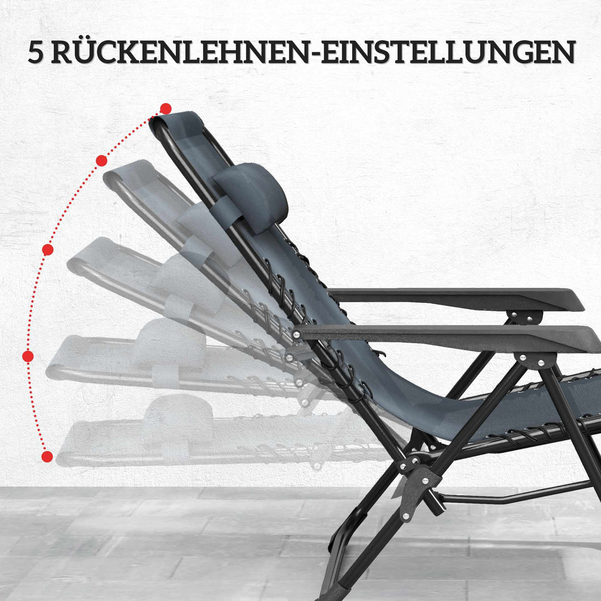 Zero Gravity Chair Set with Table, Adjustable Recline